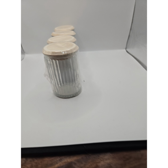 Set of 4 Target Bullseye Small Clear Glass Storage Jars with Lids 7.4 Oz. - Picture 3 of 3
